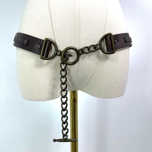Marc Bernstein Leather Belt Size M/L Western Cowgirl Core Festival - Picture 9 of 13
